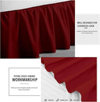 Burgundy Solid Ruffled Bed Skirt Full-21 Inch Drop Split Corner, Microfiber - Image 4