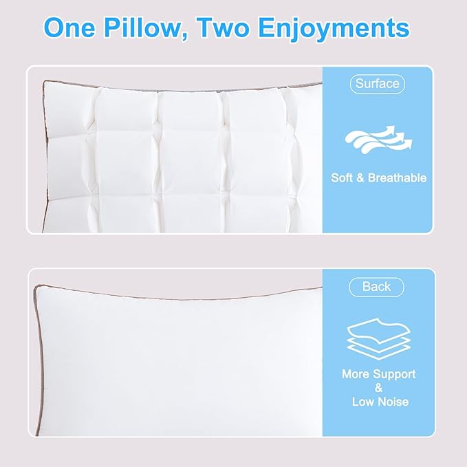 YOUR MOON Soft Pillow Queen for Sleeping, Super Soft Support Down Alternative - Image 4