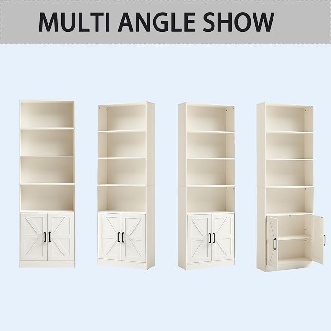 RWYHG 70in Tall Bookshelf 6 Tier Bookcase - Image 7