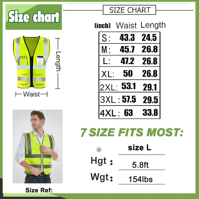 YOWESHOP High Reflective Visibility Safety Vest Custom Your Logo Safety Workwear - Image 5