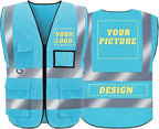 BeautyWill Custom Safety Vest Logo Class 2 High Visibility Reflevtive Vest by BeautyWill