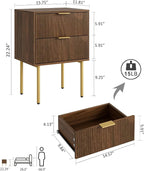 Masupu Night Stand, Mid-Century Modern Bedside Table - Image 2