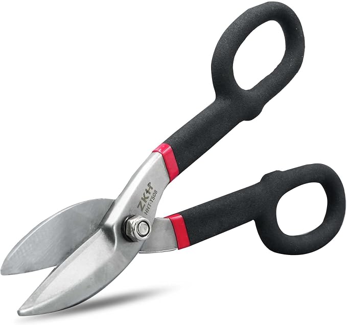 ZKH 10 Inch Tin Snips, Alloy Steel Forged Heavy Duty Metal Shears by ZKH