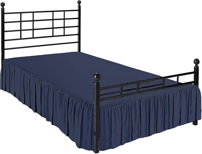Ruffled Bed Skirt with Split Corners, King 18 Inch Drop Bedskirt, Hotel Quality - Image 2