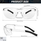 30 Pack Safety Glasses ANSI Z87.1 Scratch Resistant Eyewear - Image 2