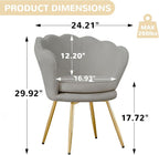 Accent Chairs Set of 2, Velvet Vanity Chair - Image 2