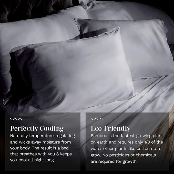 LUXOME Luxury Sheet Set | 100% Rayon from Bamboo | California King - Image 2