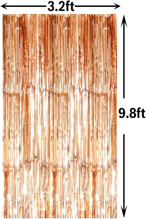GOER 3.2 ft x 8.2 ft Metallic Tinsel Foil Fringe Curtains, Party Streamer - Image 6