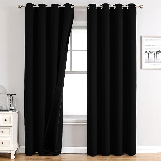 ChrisDowa 100% Blackout Curtains 120 inch Long by ChrisDowa