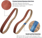 3/8 x 13 Inch Sanding Belts, 8 Each of 40, 240 Grits Aluminum Oxide Sander Belts - Image 3