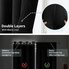BGment Blackout Curtains for Living Room 84 Inch Length, 2 Panels Set Full Room - Image 7