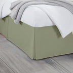Queen Bed Skirt, Luxury 15 Inch Drop Sage Pleated Bed Skirt, Double Brushed by Unknown