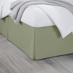 Queen Bed Skirt, Luxury 12 Inch Drop Sage Pleated Bed Skirt, Double Brushed by Unknown