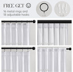 Topfinel White 100% Blackout Curtains 84 Inch Long 2 Panels Set, Pinch Pleat - Image 3
