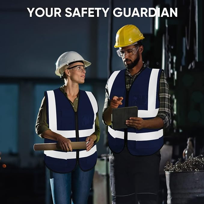 TICONN Reflective Safety Vest High Visibility Class II Mesh Vest - Image 6