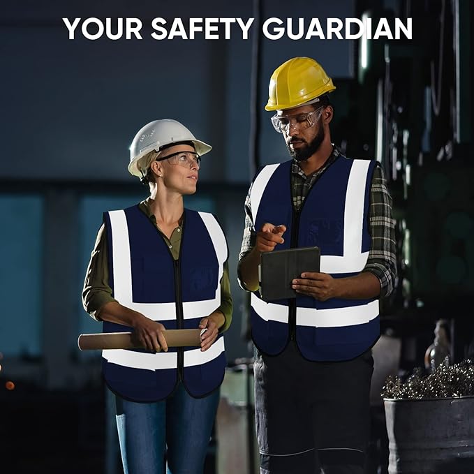 TICONN Reflective Safety Vest High Visibility Class II Mesh Vest - Image 6