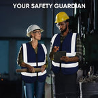 TICONN Reflective Safety Vest High Visibility Class II Mesh Vest - Image 6