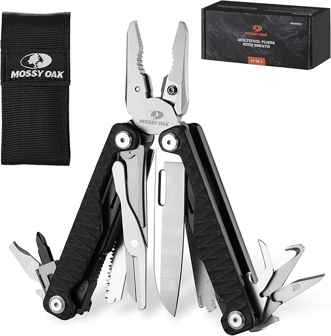 MOSSY OAK Multitool, 17-in-1 MultiTool Pliers by MossyOak