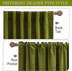 RYB HOME Velvet Curtains 63 inches Length, Back Tab & Rod Pocket Soft Fabric - Image 3