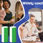 500 Pcs Green Paper Wristbands for Events Waterproof Neon Wrist Bands Adhesive - Image 7