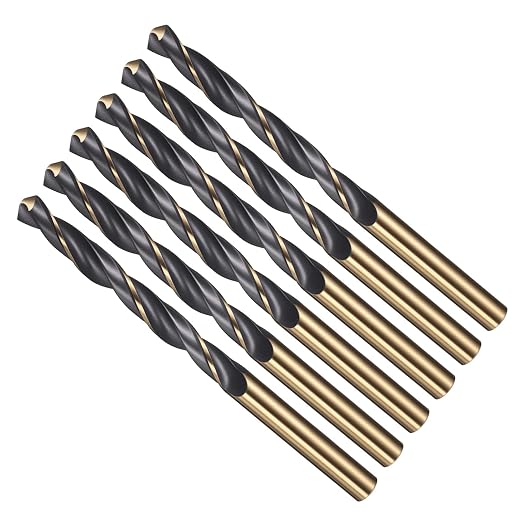Drill Bit, 7.5mm Cutting Diameter, 4341 HSS Gold and Black 118° Cutting Angle by CoCud