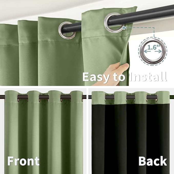 BGment Short 100% Blackout Curtains - Image 6