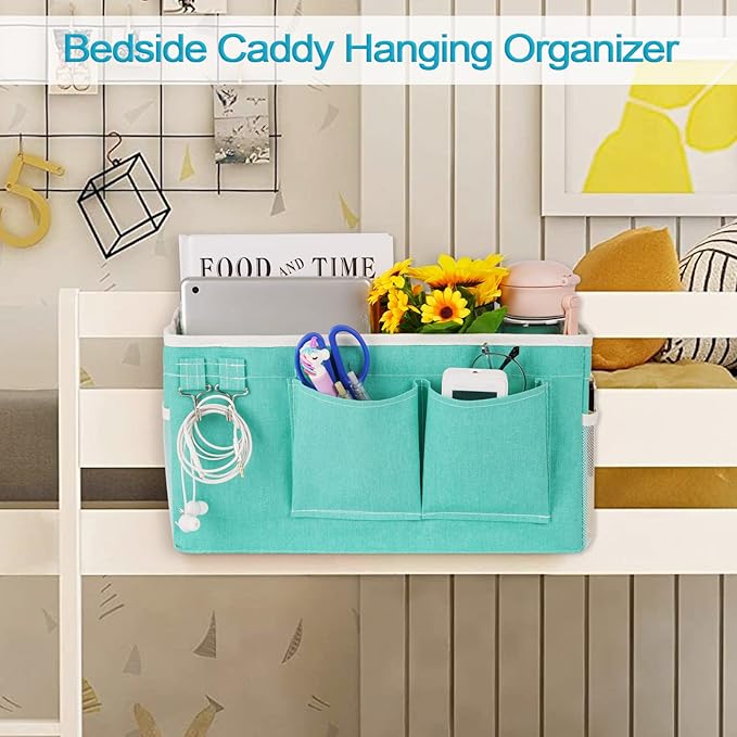 Loghot Bedside Caddy/Bedside Storage Bag Hanging Organizer - Image 2
