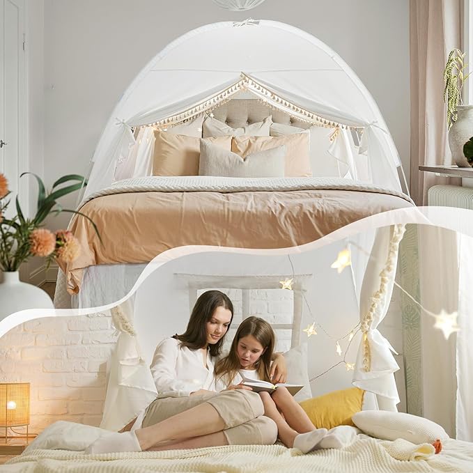 Razee Twin Bed Tent for Kids, Twin Size Toddler Canopy Indoor Princess - Image 3