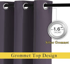 NICETOWN Blackout Room Divider Curtains 118 inches Long, Grommet Thermal Window - Image 2
