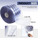Moukeren Plastic Door Curtain for Winter 100 ft x 8 Inch Thermal Insulated - Image 2
