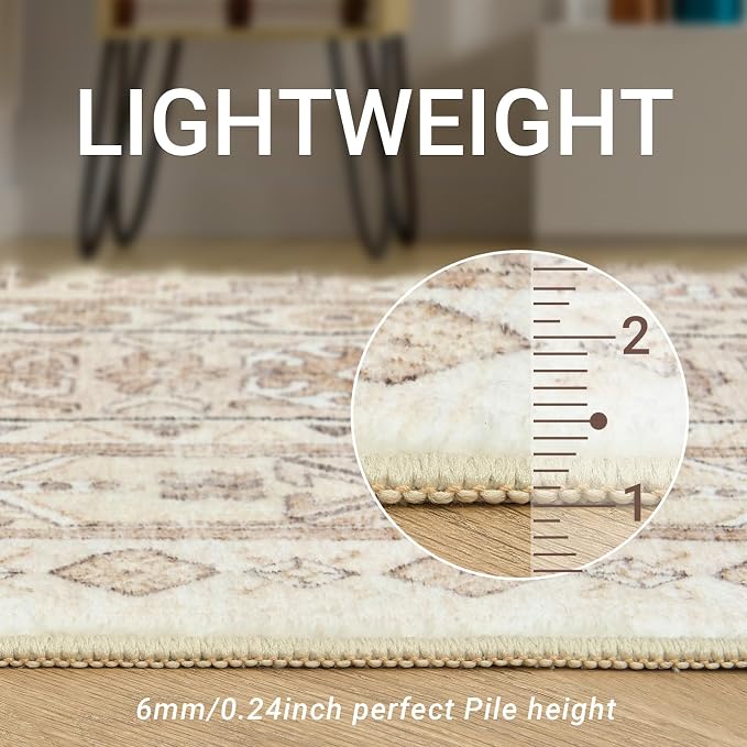 zesthome 12x15 Area Rugs, Large Washable Rug, Ultra-Thin Stain Resistant Rugs - Image 6