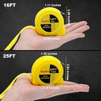 2 Packs Tape Measure 25 ft /16 ft, Esydon Measuring Tape Extendable, - Image 6