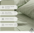 Linen Home 100% Cotton Percale Sheets Twin XL Size, Deep Pocket, 3 Pieces Set - Image 2