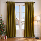 Lazzzy Velvet Blackout Curtains Thermal Insulated Room Window Drapes Super Soft by Lazzzy