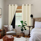 BGment Cream 100% Blackout Curtains - Image 2