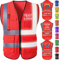 Custom Safety Vest with Logo for Men Women Personalized Class 2 High Visibility by Qingxily