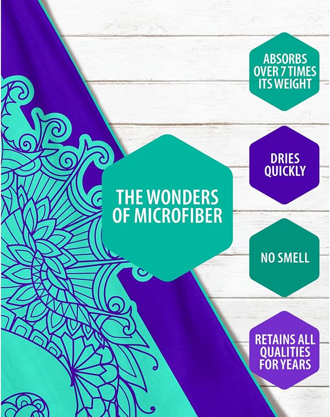 VENTURE 4TH Microfiber Beach Towel: Quick-Dry, Sandproof and Lightweight - Image 3