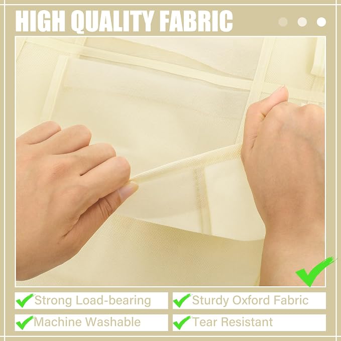 Windyun 40 Over the Door Shoe Organizer Large Breathable Mesh Pockets Hanging - Image 6