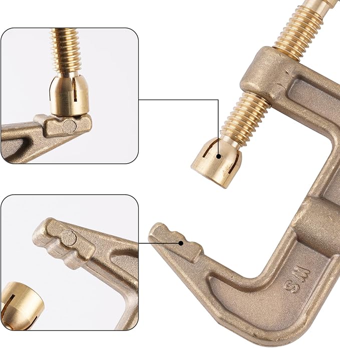 Welding Ground Clamp 500Amp G-style Solid Brass Clamping Range up to 44mm Earth - Image 5