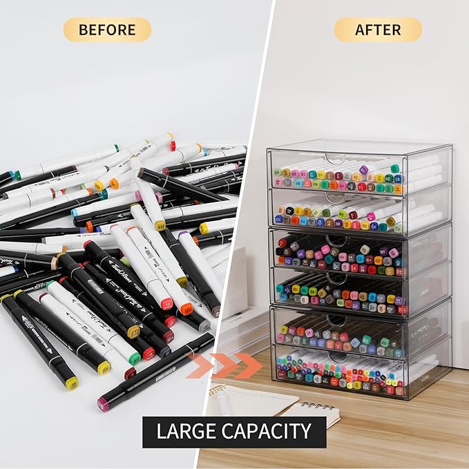 Stackable Storage Drawers, Plastic Storage Bins - Image 4