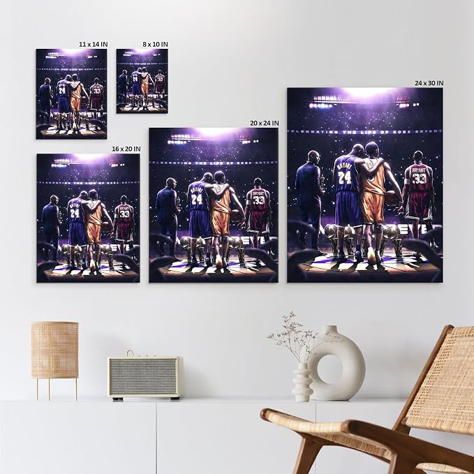 Kobe Bryant Legacy Canvas Wall Art Print Poster, Iconic Inspirational Sports - Image 5