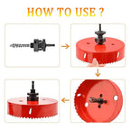 Hex Shank, Hole Saw HSS with Arbor Bi-Metal & Heavy Duty Hole Saw Cutter - Image 8