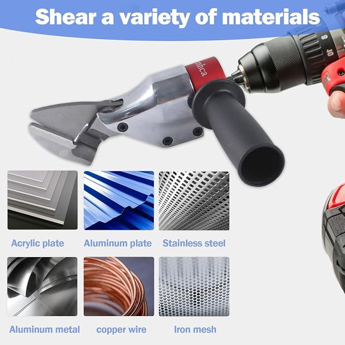 Professional Sheet Metal Cutter Drill Attachment, Heavy Duty Metal Shear - Image 7