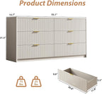3-Piece Dresser Bedroom Set, 6 Drawer Dresser & 2 Drawer Nightstands - Image 3