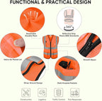 TICONN Reflective Safety Vest High Visibility Class II Mesh Vest - Image 2