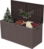 100 Gallon Outdoor Storage Box Waterproof, Lockable Resin Deck Box Patio - Image 5