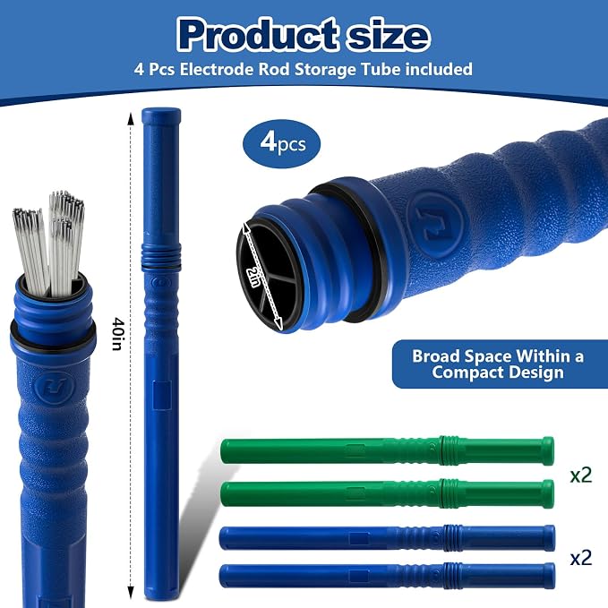 Tandefio 4 Pcs Welding Rod Storage Tube 40 Inch Tig Rod Storage Canisters - Image 2