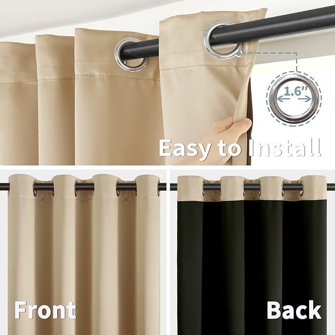 BGment Short 100% Blackout Curtains - Image 6
