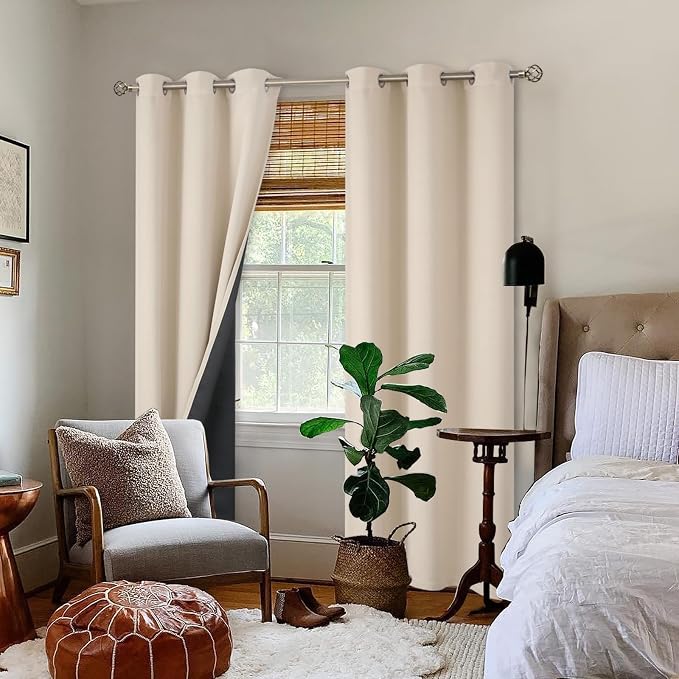 BGment Thermal Insulated 100% Blackout Curtains 84 Inch Length 2 Panels - Image 2
