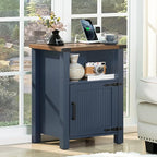 Joaxswe Night Stand with Charging Station and USB Port, 18 Inch Farmhouse by Joaxswe